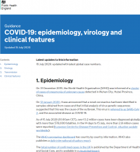 COVID-19: epidemiology, virology and clinical features [updated 15th July 2020]